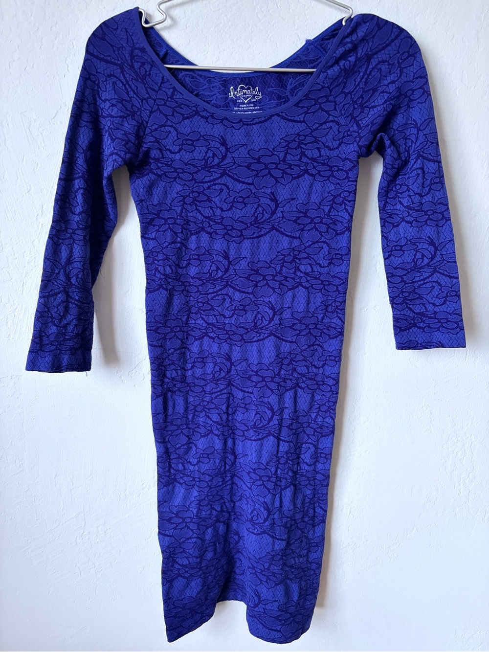 Free People Intimately Fitted Long Sleeve Royal Blue XS/S